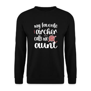Best Archery Aunt Of Archers Aunt - Unisex Sweatshirt - black - Front - Alina (178cm) & Michal (187cm)