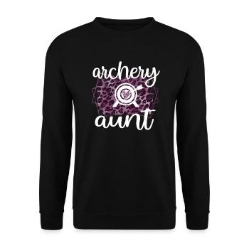 Best Archery Aunt Of Archers Aunt - Unisex Sweatshirt - black - Front - Alina (178cm) & Michal (187cm)