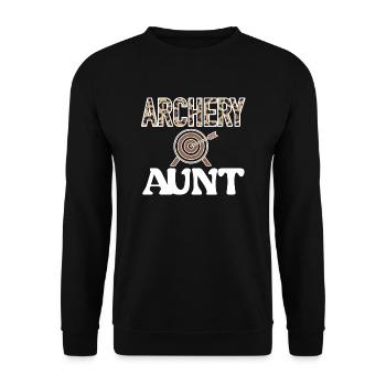 Archery Aunt Of Archers Aunt - Unisex Sweatshirt - black - Front - Alina (178cm) & Michal (187cm)