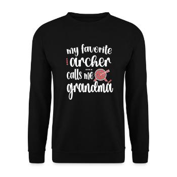 Tir à l’arc Grand-mère des archers Grand-mère - Sweat-shirt Unisexe - noir - Devant - Alina (178cm) & Michal (187cm)