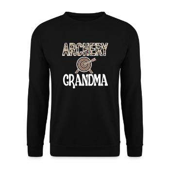 Tir à l’arc Grand-mère d’Archer Grand-mère - Sweat-shirt Unisexe - noir - Devant - Alina (178cm) & Michal (187cm)