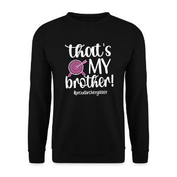 Archery Sister Archer Sister - Unisex Sweatshirt - black - Front - Alina (178cm) & Michal (187cm)
