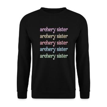 Archery Sister Archer Sister - Unisex Sweatshirt - black - Front - Alina (178cm) & Michal (187cm)