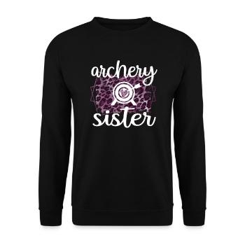 Proud Archery Sister Of Archers - Unisex Sweatshirt - black - Front - Alina (178cm) & Michal (187cm)
