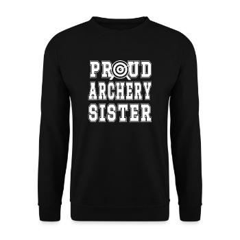 Fier tir à l’arc Sœur des Archers - Sweat-shirt Unisexe - noir - Devant - Alina (178cm) & Michal (187cm)