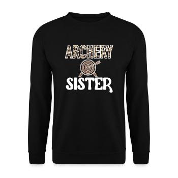 Proud Archery Sister Of Archers - Unisex Sweatshirt - black - Front - Alina (178cm) & Michal (187cm)