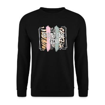 Techniker der Patientenversorgung Pflegetechniker - Unisex Pullover - Schwarz - Vorne - Alina (178cm) & Michal (187cm)