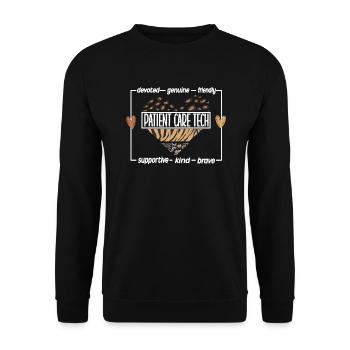Techniker der Patientenversorgung Pflegetechniker - Unisex Pullover - Schwarz - Vorne - Alina (178cm) & Michal (187cm)