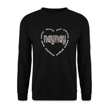 Naynay Grand-mère Fête des mères Naynay Cadeau Grand-mère - Sweat-shirt Unisexe - noir - Devant - Alina (178cm) & Michal (187cm)