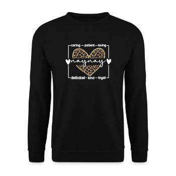 Best Naynay Grandma Gift Naynay Grandmother - Unisex Sweatshirt - black - Front - Alina (178cm) & Michal (187cm)