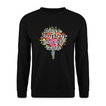Best Naynay Grandma Gift Naynay Grandmother - Unisex Sweatshirt - black - Front - Alina (178cm) & Michal (187cm)