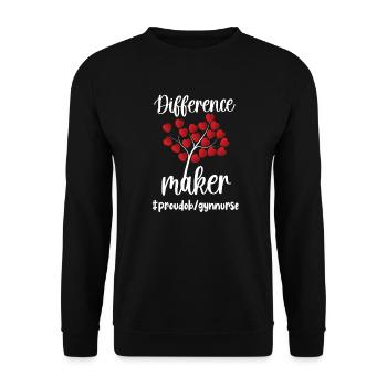 Obstetrics Gynecology OB GYN Nurse - Unisex Sweatshirt - black - Front - Alina (178cm) & Michal (187cm)