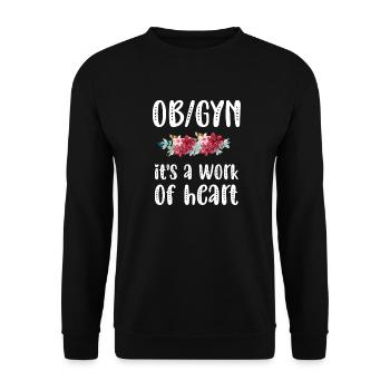 Obstetrics Gynecology OB GYN Nurse - Unisex Sweatshirt - black - Front - Alina (178cm) & Michal (187cm)