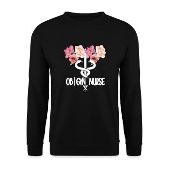 Obstetrics Gynecology Nurse OB GYN - Unisex Sweatshirt - black - Front - Alina (178cm) & Michal (187cm)