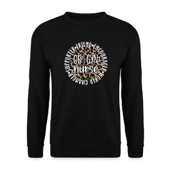 Obstetrics Gynecology Nurse OB GYN - Unisex Sweatshirt - black - Front - Alina (178cm) & Michal (187cm)