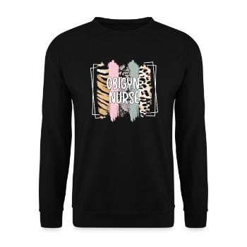 Obstetrics Gynecology Nurse OB GYN - Unisex Sweatshirt - black - Front - Alina (178cm) & Michal (187cm)
