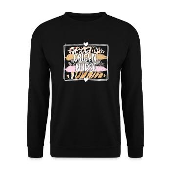 Obstetrics Gynecology Nurse OB GYN - Unisex Sweatshirt - black - Front - Alina (178cm) & Michal (187cm)