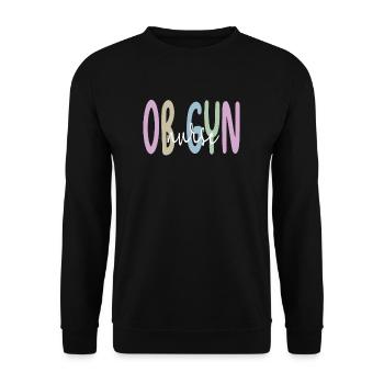 Obstetrics Gynecology OB GYN Nurse - Unisex Sweatshirt - black - Front - Alina (178cm) & Michal (187cm)