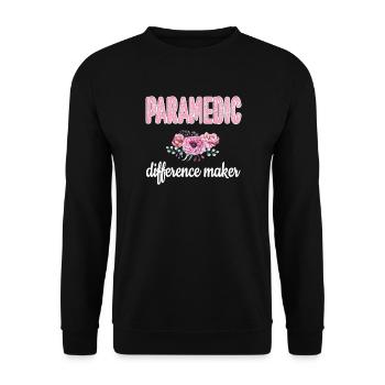 Notfallsanitäter Paramedic Rettungskraft Sanitäter - Unisex Sweatshirt - black - Front - Alina (178cm) & Michal (187cm)