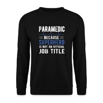 Notfallsanitäter Paramedic Rettungskraft Sanitäter - Unisex Sweatshirt - black - Front - Alina (178cm) & Michal (187cm)