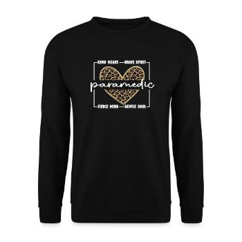 Paramedic Paramedic Gift - Unisex Sweatshirt - black - Front - Alina (178cm) & Michal (187cm)