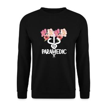 Paramedic Paramedic Gift - Unisex Sweatshirt - black - Front - Alina (178cm) & Michal (187cm)