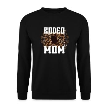 Stolze Rodeo Mama Rodeo-Reiter Mutter Geschenk - Unisex Pullover - Schwarz - Vorne - Alina (178cm) & Michal (187cm)