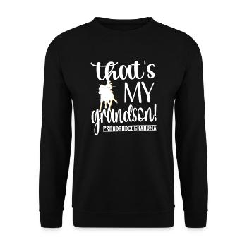 Stolze Rodeo Oma Rodeo-Reiter Großmutter Geschenk - Unisex Pullover - Schwarz - Vorne - Alina (178cm) & Michal (187cm)