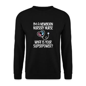 Neonatal Nurse Baby Nurse - Unisex Sweatshirt - black - Front - Alina (178cm) & Michal (187cm)