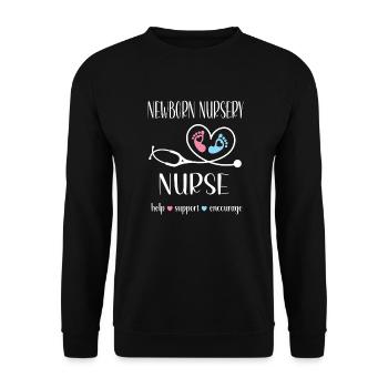 Neonatal Nurse Baby Nurse - Unisex Sweatshirt - black - Front - Alina (178cm) & Michal (187cm)
