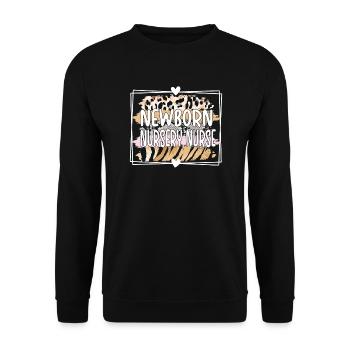 Baby nurse neonatal nurse - Unisex Sweatshirt - black - Front - Alina (178cm) & Michal (187cm)