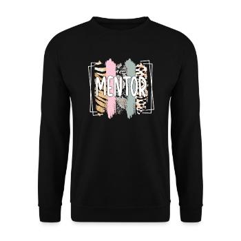 Mentor Wertschätzung Persönlicher Mentor Geschenke - Unisex Pullover - Schwarz - Vorne - Alina (178cm) & Michal (187cm)