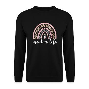 Mentor Wertschätzung Persönlicher Mentor Geschenke - Unisex Pullover - Schwarz - Vorne - Alina (178cm) & Michal (187cm)