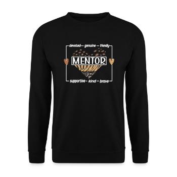 Mentor Wertschätzung Persönlicher Mentor Geschenke - Unisex Pullover - Schwarz - Vorne - Alina (178cm) & Michal (187cm)
