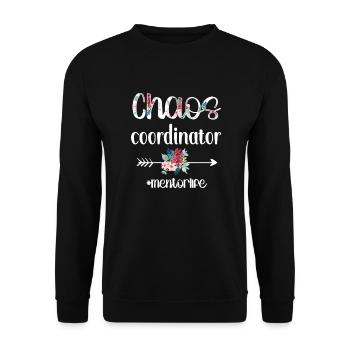 Persönlicher Mentor Geschenk Mentor Wertschätzung - Unisex Pullover - Schwarz - Vorne - Alina (178cm) & Michal (187cm)