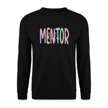 Persönlicher Mentor Stolzer Mentor Wertschätzung - Unisex Pullover - Schwarz - Vorne - Alina (178cm) & Michal (187cm)