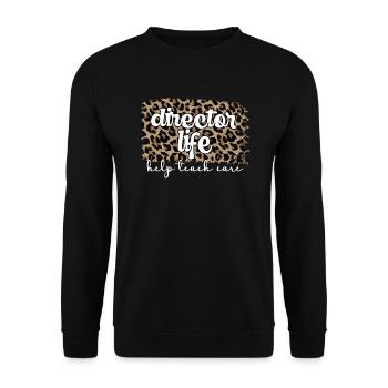 Bester Direktor Geschenk Direktor Wertschätzung - Unisex Pullover - Schwarz - Vorne - Alina (178cm) & Michal (187cm)