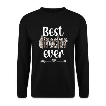 Bester Direktor Geschenk Direktor Wertschätzung - Unisex Pullover - Schwarz - Vorne - Alina (178cm) & Michal (187cm)