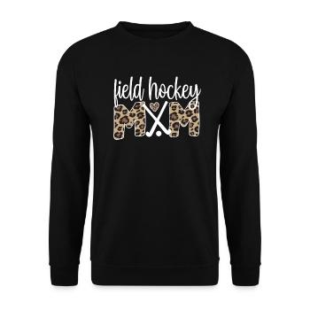 Fière maman de hockey sur gazon maman joueuse de hockey sur gazon - Sweat-shirt Unisexe - noir - Devant - Alina (178cm) & Michal (187cm)