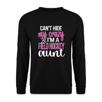 Field Hockey Aunt Of A Field Hockey Player Aunt - Unisex Sweatshirt - black - Front - Alina (178cm) & Michal (187cm)