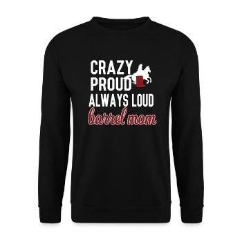 Barrel Racing Mère Cadeau Barrel Racing Mama - Sweat-shirt Unisexe - noir - Devant - Alina (178cm) & Michal (187cm)