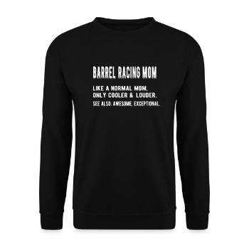 Meilleur Barrel Racing Mère Barrel Racer Mama Cadeau - Sweat-shirt Unisexe - noir - Devant - Alina (178cm) & Michal (187cm)