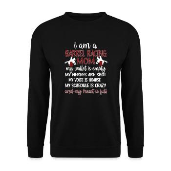 Meilleur Barrel Racing Mère Barrel Racer Mama Cadeau - Sweat-shirt Unisexe - noir - Devant - Alina (178cm) & Michal (187cm)