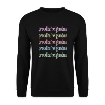 Barrel Racing Grand-mère Barrel Racing Grand-mère Cadeau - Sweat-shirt Unisexe - noir - Devant - Alina (178cm) & Michal (187cm)