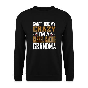 Barrel Racing Grand-mère Barrel Racing Grand-mère Cadeau - Sweat-shirt Unisexe - noir - Devant - Alina (178cm) & Michal (187cm)