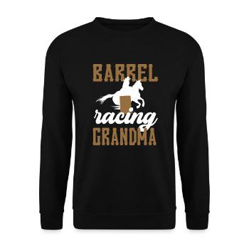 Barrel Racing Grand-mère Cadeau Barrel Racing Grand-mère - Sweat-shirt Unisexe - noir - Devant - Alina (178cm) & Michal (187cm)