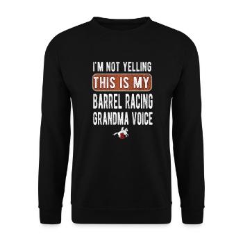 Barrel Racing Grand-mère Cadeau Barrel Racing Grand-mère - Sweat-shirt Unisexe - noir - Devant - Alina (178cm) & Michal (187cm)