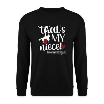 Best Barrel Racing Aunt Barrel Racer Aunt Gift - Unisex Sweatshirt - black - Front - Alina (178cm) & Michal (187cm)