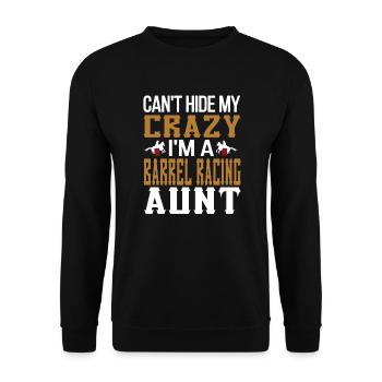 Best Barrel Racing Aunt Barrel Racer Aunt Gift - Unisex Sweatshirt - black - Front - Alina (178cm) & Michal (187cm)