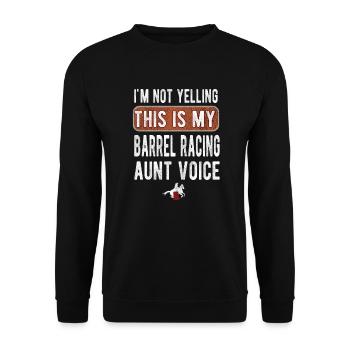 Meilleur Barrel Racing Tante Cadeau Barrel Racer Tante - Sweat-shirt Unisexe - noir - Devant - Alina (178cm) & Michal (187cm)